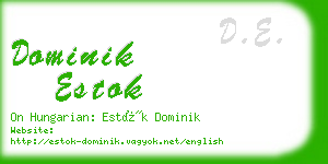 dominik estok business card